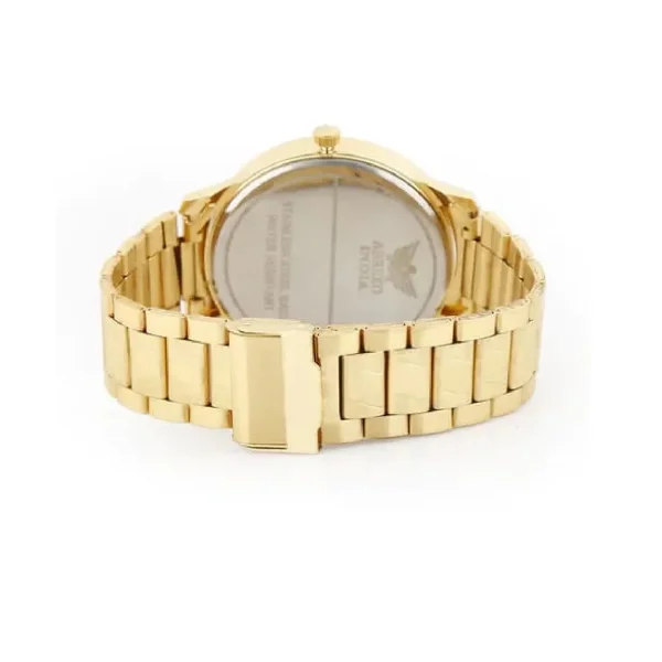 Men's Analog Stainless Steel Golden Watch - Image 3