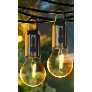 Decorative Hanging Bulb With 3 Modes Tent Lamp For Camping (Pack Of 2)