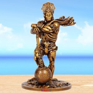 Car Dashboard Resin Bahu Bali Hanuman Idol Home Decor Item Hanuman Murti Statue For Desk & Gift