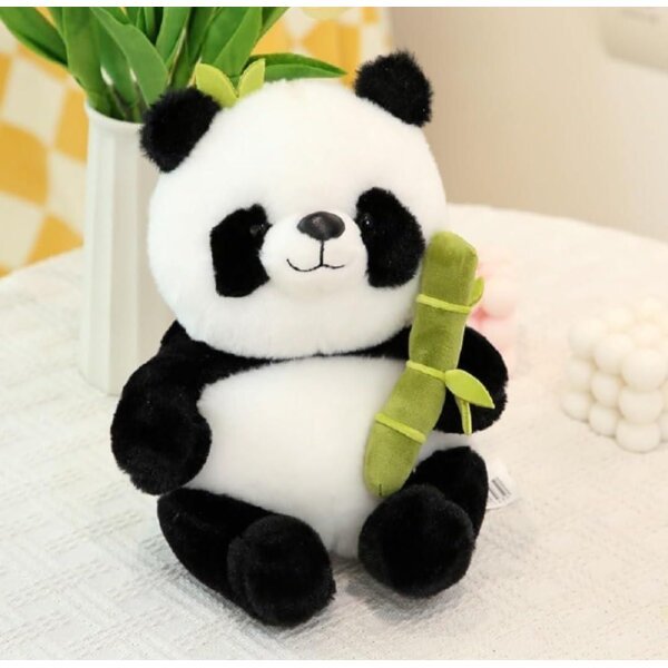 Cute Panda Plush With Bamboo - Image 2