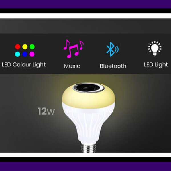Colour Changing Led Bulb With Bluetooth Speaker & Remote - Image 3