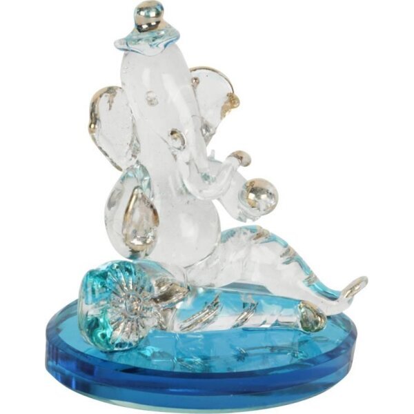 Ganpati Sitting Statue Decorative Showpiece 18 Cm (Crystal, Multicolor) - Image 3
