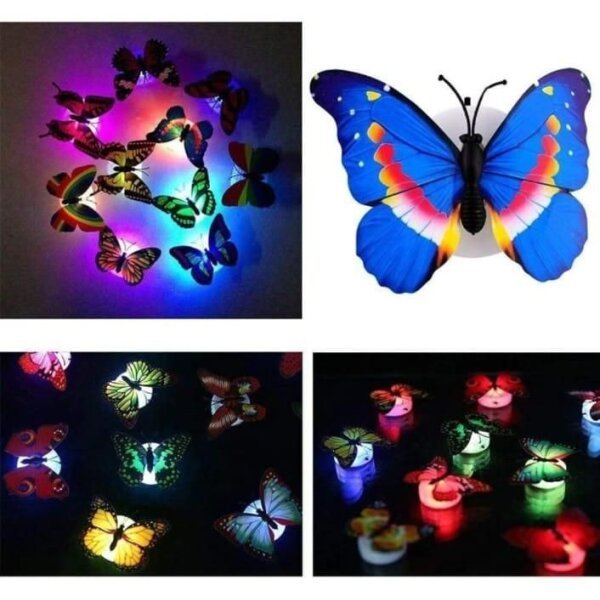 3d Butterfly Led Light For Home Decoration (Pack Of 3) - Image 3
