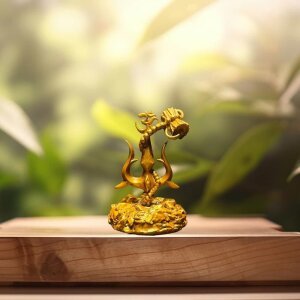 Trishul With Damru Standing Decorative Showpiece