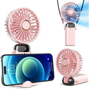 Portable Handheld Fan Battery Operated Fan With Led Display