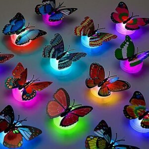 3d Butterfly Led Light For Home Decoration (Pack Of 3)