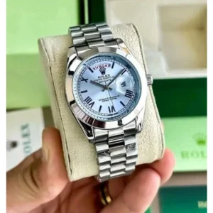 Rolex Watch White Roman Day Date For Men