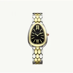 Bvlgari Watch Serpenti Seduttori Two Tune Black Dial For Women (SW423)