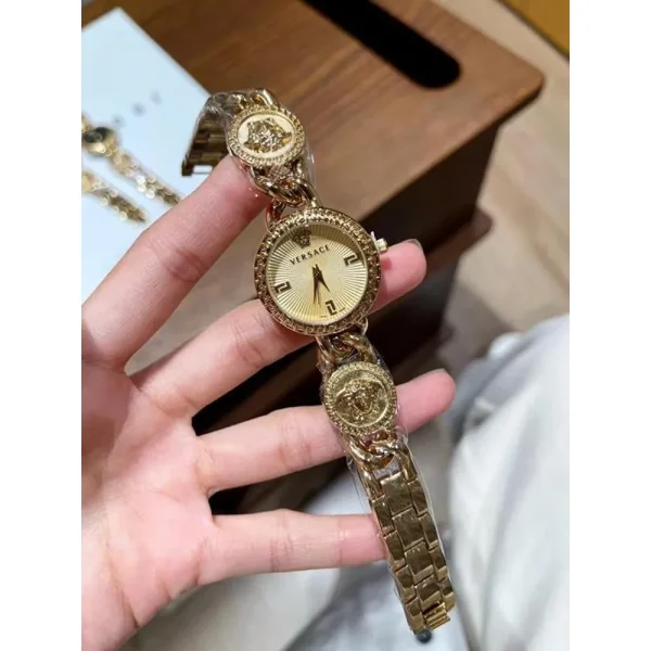 Versace Watch Medusa Stud Icon Rose Gold For Women (SW236)