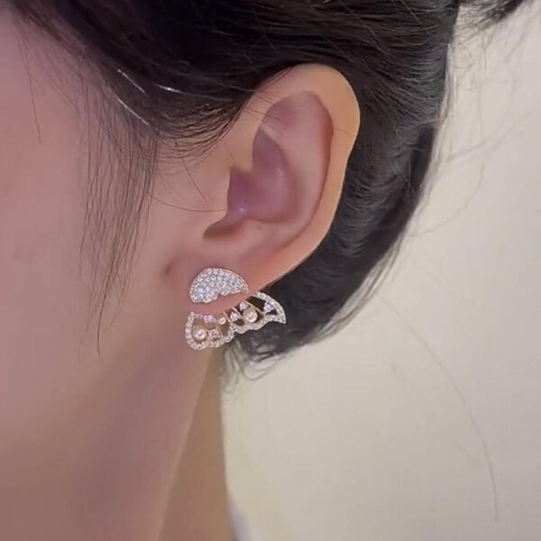 AVR JEWELS Korean Pearl and Cubic Zirconia Stud Earrings For Women and Girls - Image 3