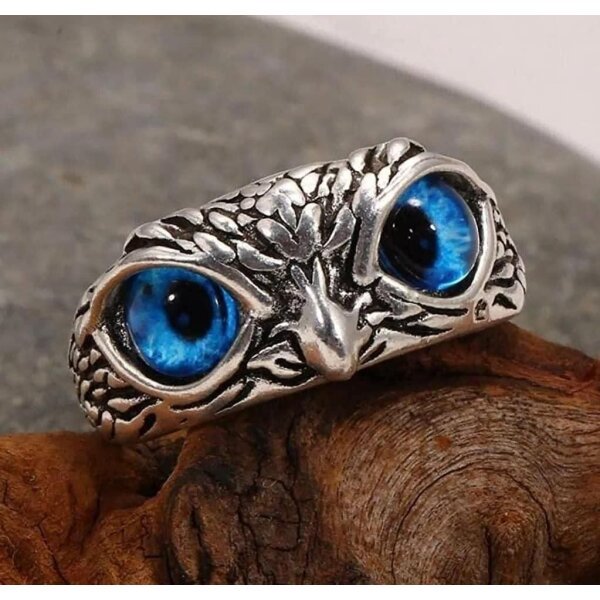Attractive Silver Plated Owl Ring - Image 3