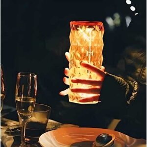 Crystal Table Lamp 16 Color Changing RGB Rose Diamond (Multi Color)