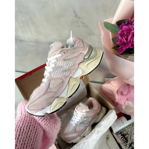 New Balance 9060 Pink Grey Shoes For Women (SUP937) - Image 2