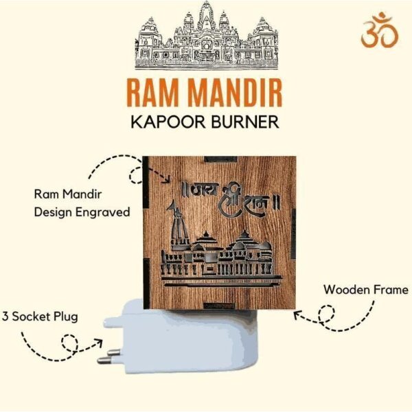 3-in-1 Ayodhya Ram Mandir Aroma Burner & Night lamp - Image 2