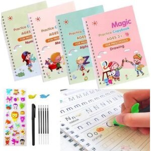 Book Magic Practice Copybook For Kids (4 BOOKS+10 REFILL)