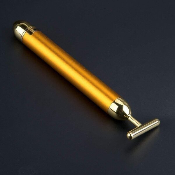 24K Gold Energy Beauty Bar Electric Facial Massage Roller - Image 2