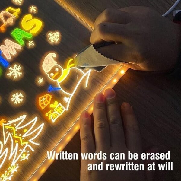3D LED Light Glass Acrylic Writing Pad - Image 2