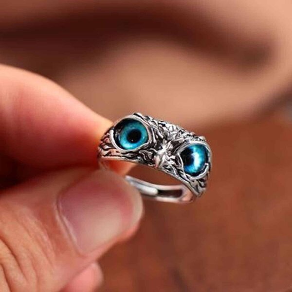 Attractive Silver Plated Owl Ring (Pack of 1) - Image 2