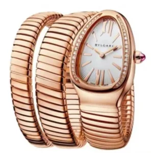 Bvlgari Watch Serpenti Tubogas Rosegold White Dial For Women (SUP160)
