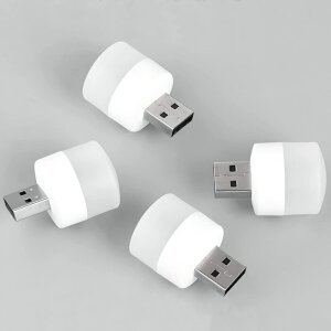 USB Plug and Play Light USB LED Light for Car Bulb, Indoor, Outdoor, Reading, Sleep 4pcs Led Light  (White) ( Pack of 10 )
