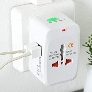 Worldwide Travel Adapter With Built in Dual USB Charger Ports