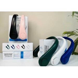 Portable Neck Fan, Hands Free Wearable Bladeless Fan, Ultra Light Rechargeable Mini USB Fan for Travel/Home/Office, 3 Speeds