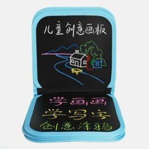 Erasable Doodle Slate Painting Kit for Kids Drawing Book With Wet Wipes & Colors for Kids