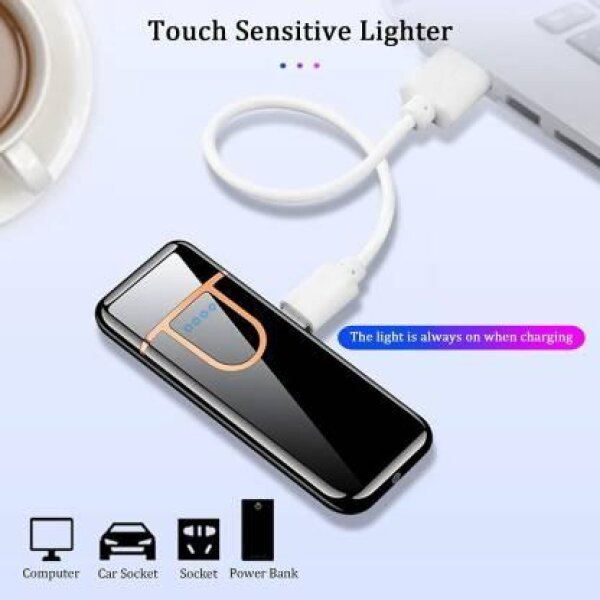 Touch Lighter Electric Lighter Battery Indication Touch Screen Sensor Cigarette Lighter - Image 3