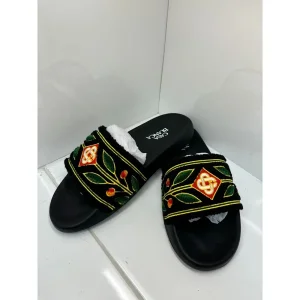 Casablanca Laurel Slides Black For Men (LAB901)