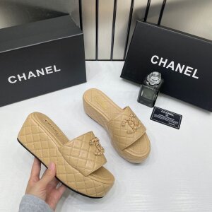Chanel Lambskin Mules Wedge For Women (LAB962)