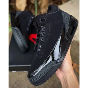 Air Jordan Retro 3 Black Cat Shoes For Men (BSF824)