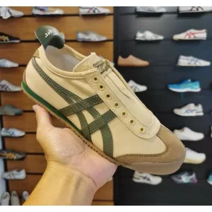 Premium Onitsuka Tiger Mexico 66 Beige Grass Green Shoes For Men (LAB1563)