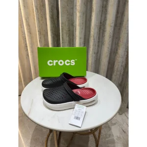 Premium Crocs Inmotion Clogs Black Red For Men (LAB1714)