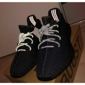 Adidas Yeezy 350 V2 Black Lace Shoes For Men (SUP2169)