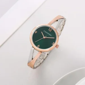 Calvin Klein Watch Rosegold CK Twotone Green For Women (SUP1864)