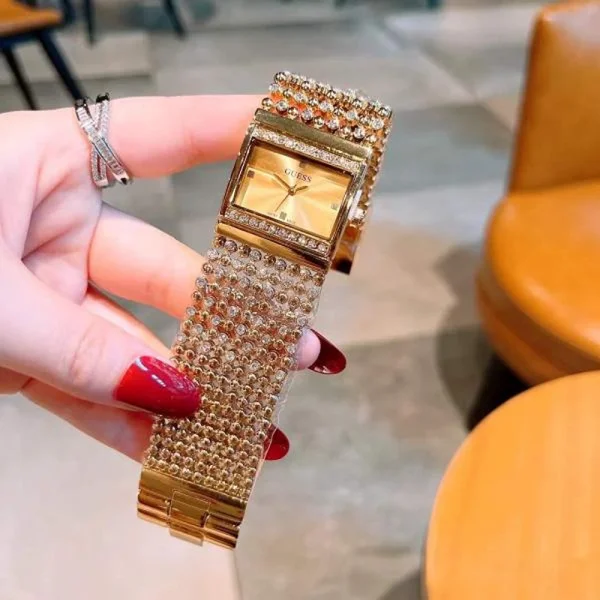Guess Diamond Watch Addition Gold For Women (SUP1946)