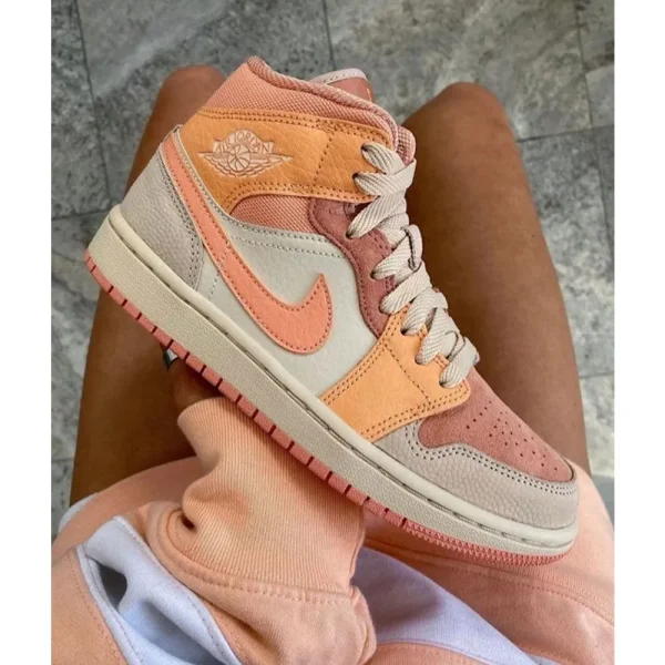 Imported Nike Air Jordan 1 High Apricot Orange Shoes For Women (SUP3004) - Image 3