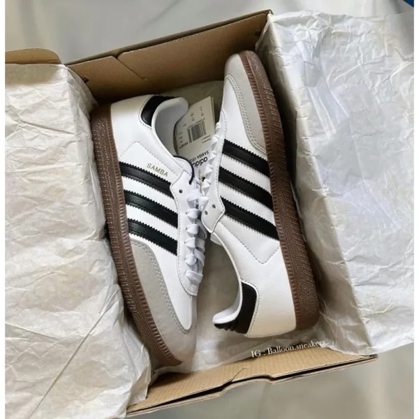 Imported Adidas Samba White Black Shoes For Women (SUP3037) - Image 2