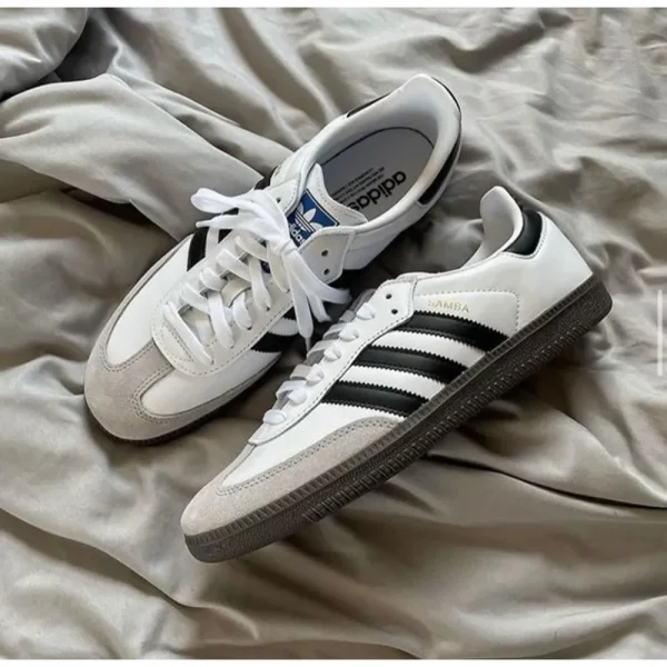 Imported Adidas Samba White Black Shoes For Women (SUP3037) - Image 3