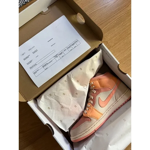 Imported Nike Air Jordan 1 High Apricot Orange Shoes For Women (SUP3004) - Image 2