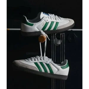 Imported Adidas Samba White Green Shoes For Women (SUP3006)