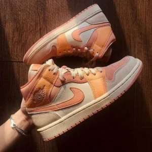 Imported Nike Air Jordan Retro 1 Apricot Orange Shoes For Women (SUP3090)