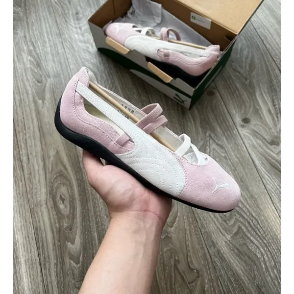 Imported Puma Speedcat Ballet Pink White Shoes For Women (SUP3134) - Image 3
