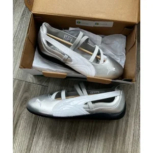 Imported Puma Speedcat Ballet Silver White Shoes For Women (SUP3136)
