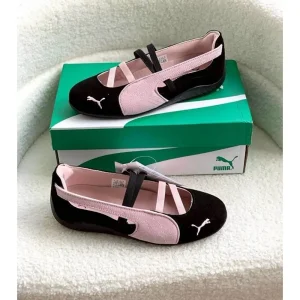 Imported Puma Speedcat Ballet Black Pink Shoes For Women (SUP3139)