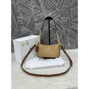 Coach Teri Milk Tea Plain Shoulder Bag