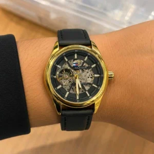 Tommy Skeleton Leather Watch