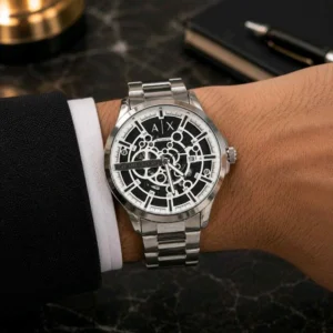 Armani Exchange Skeleton Watch