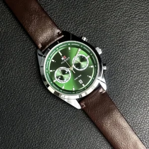 Premium Tommy Hilfiger Watch Silver Green For Men (FGS38)